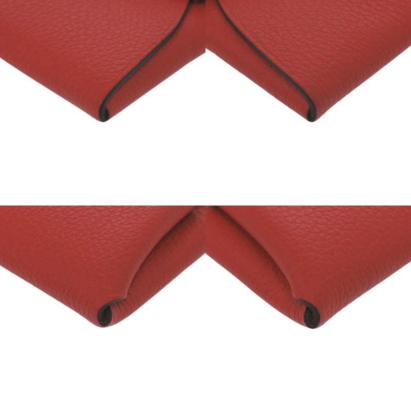 Hermes Bastia Evercolor Rouge Coup Silver Hardware Z Engraved (2021) Coin Case