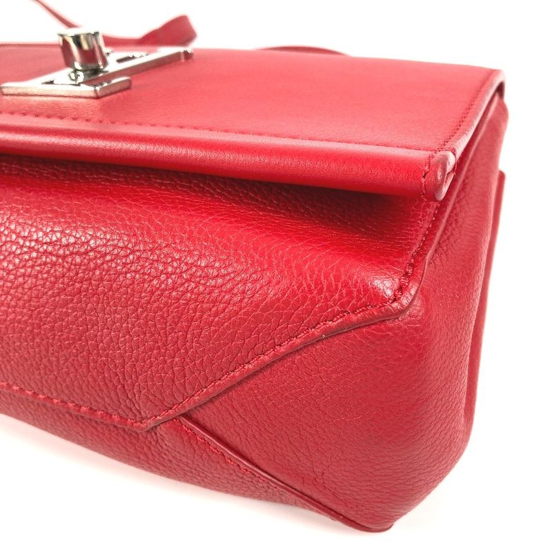 Louis Vuitton Handbag Lock Me 2 BB M51202 Calf Leather Ruby Red