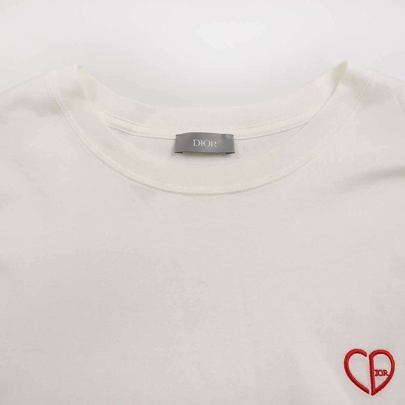 Dior 24ss CD Heart Tee T-Shirt 493j696e0677 White XL