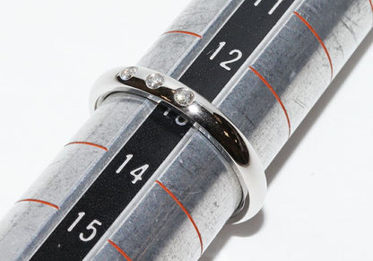 Tiffany & Co Ring Pt950 Diamond 3P (006ct) Elsa Peretti Stacking Band Ring