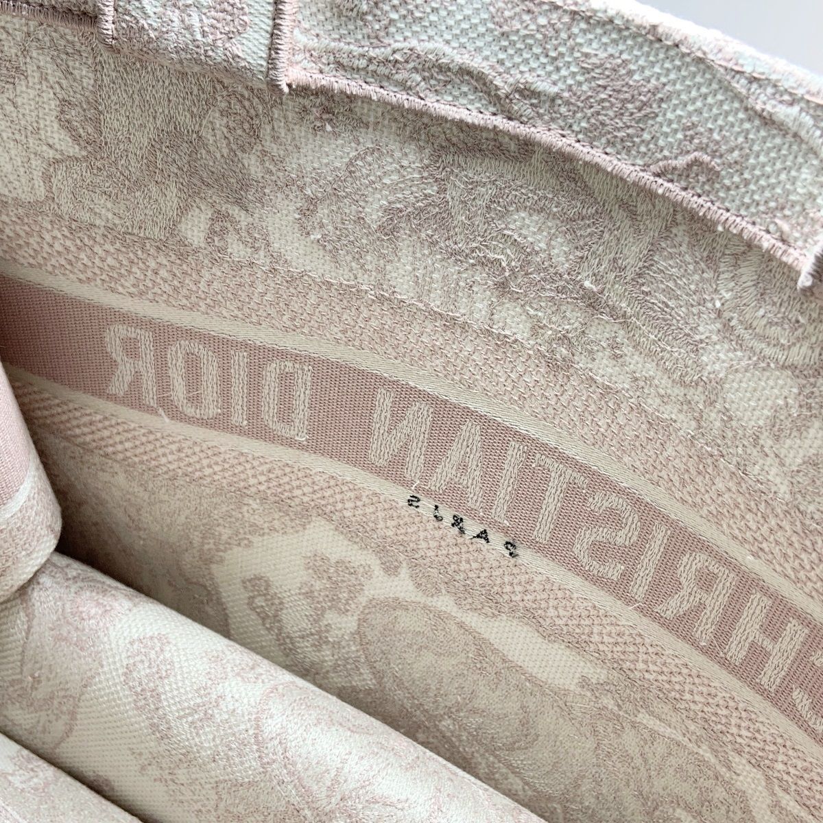 Christian Dior Toile de Jouy Embroidered Book Tote Small Bag M1296ztdt Pink