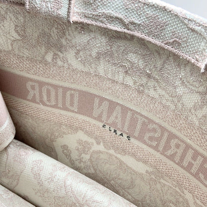 Christian Dior Toile de Jouy Embroidered Book Tote Small Bag M1296ztdt Pink