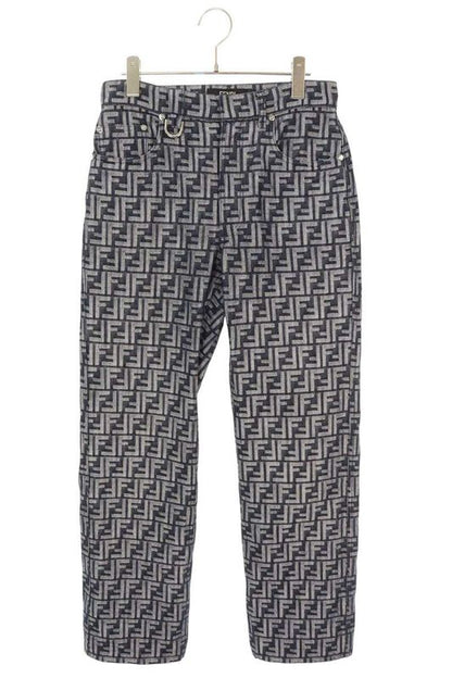 Fendi Flp302 APSW Zucca Pattern Design Denim Pants Men's 30