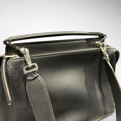 Fendi Dotcom Flower 2wayleather Bag Women Black -