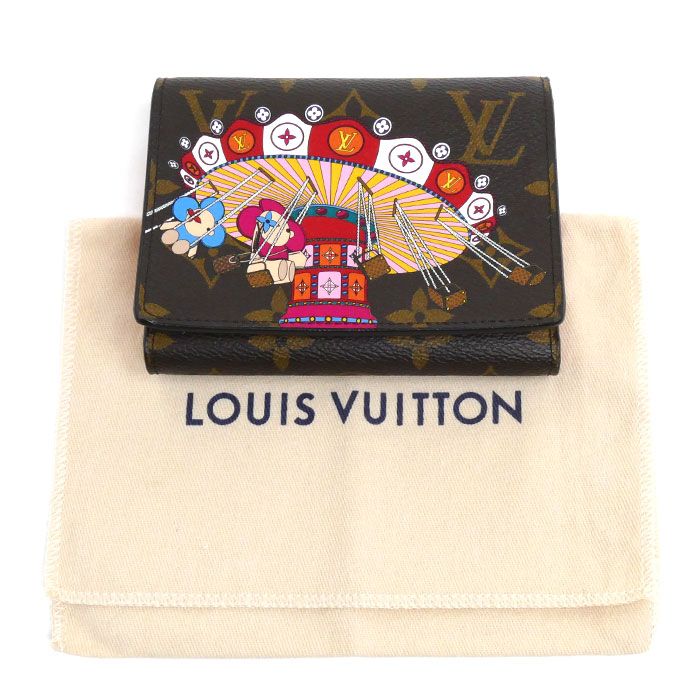 Louis Vuitton Portefeuille Victorine Trifold Wallet Monogram Brown Multicolor