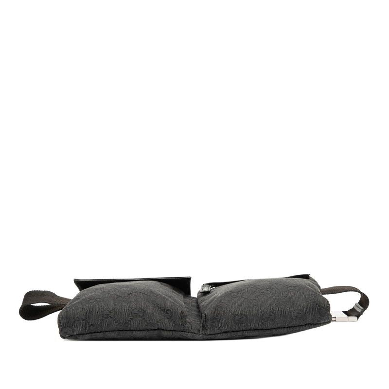 Gucci GG Canvas Waist Bag Body Bag 28566 Black Canvas Leather Men's Gucci