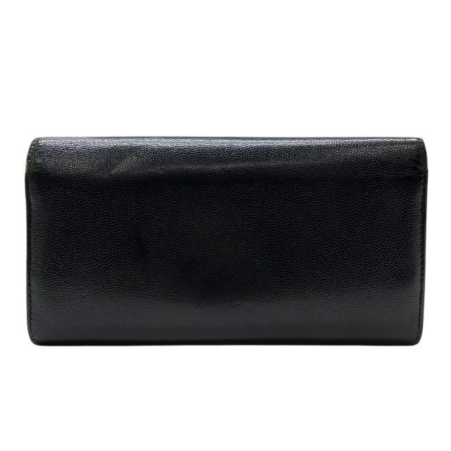 Chanel Sebulga Fold Long Wallet Long Wallet Coco Mark Caviar Skin Leather Black