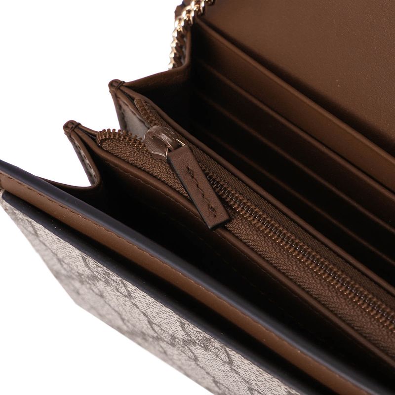 Gucci Long Wallet GG Supreme Brown/black