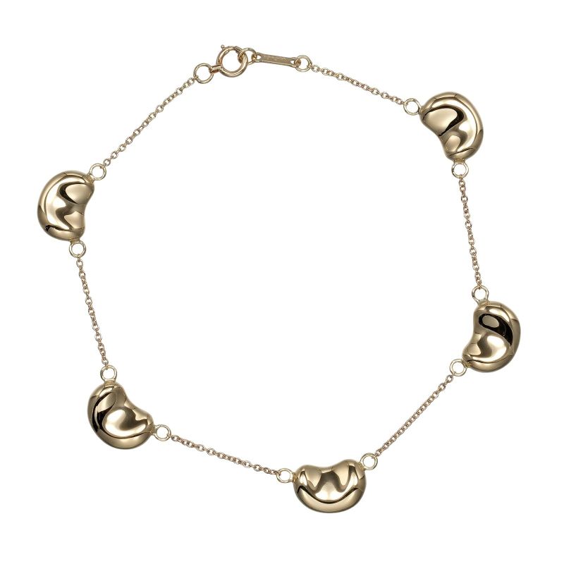Tiffany & Co Bean 5 Motif 18K Yellow Gold Ladies 7.69g Bracelet