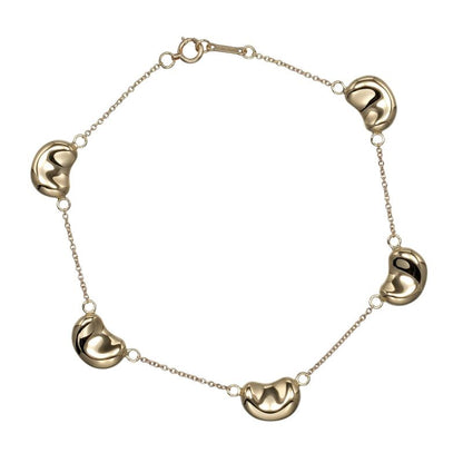 Tiffany & Co Bean 5 Motif 18K Yellow Gold Ladies 7.69g Bracelet