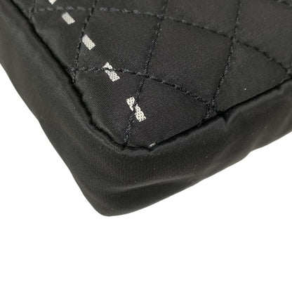 Chanel Shoulder Bag Matelasse Black And White Flap Bag / Silver Hardware /