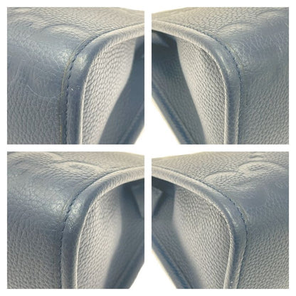 Gucci 739490-2067 Leather Jumbo GG Silver Hardware Second Bag Blue 476830