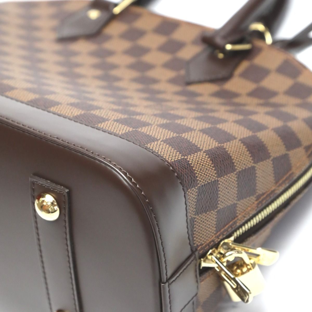 Louis Vuitton Damier 2-Way Alma PM Handbag Brown