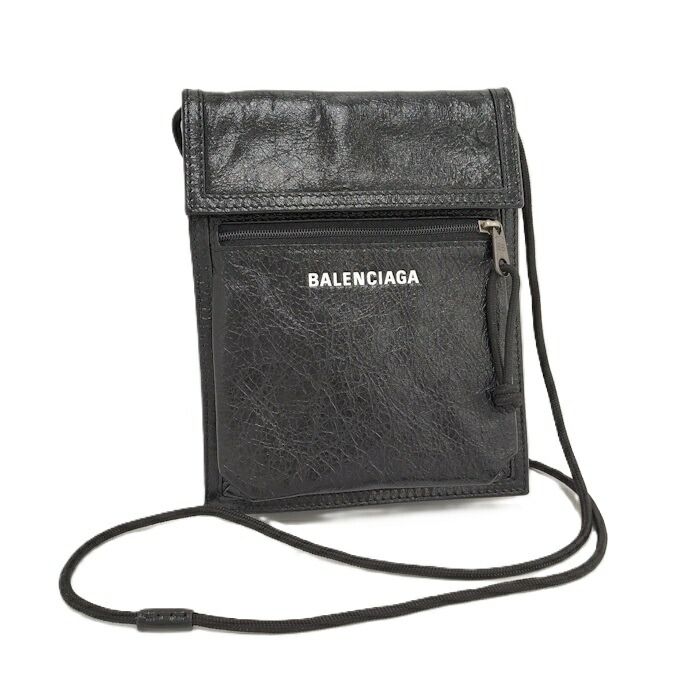Balenciaga Explorer Shoulder Bag Leather Black 532298