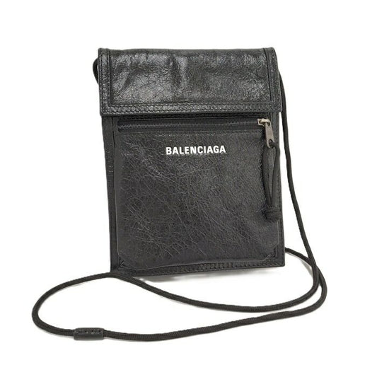 Balenciaga Explorer Shoulder Bag Leather Black 532298