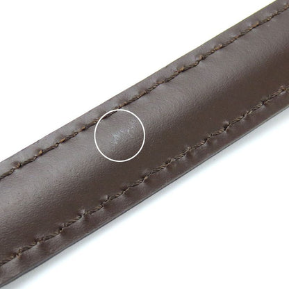 Louis Vuitton Shoulder Strap Leather Brown Adjustable Matte Silver Hardware