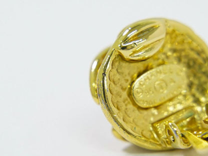 Authentic Chanel Coco Mark Earrings GP Gold Plated Coco Mark Accessories