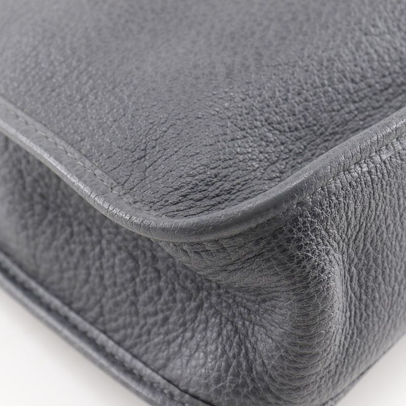 Hermes Vespa 28 Leather Gray □C Ladies Shoulder Bag