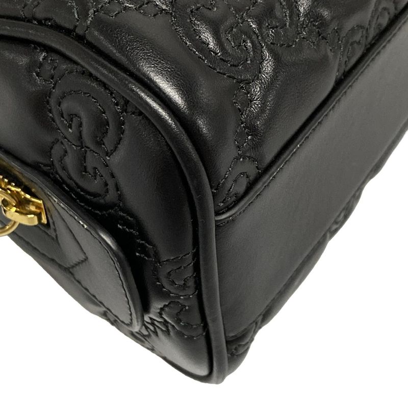 Gucci Ggmatelasse 702251 Black Chain Shoulder/mini Bag Leather