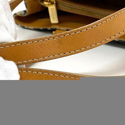 Celine Handbag Navy Blue Beige White C Macadam Excellent Condition