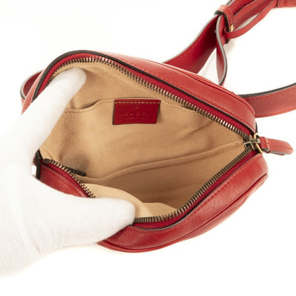 Gucci Marmont Belt Bag Red Calfskin Leather A