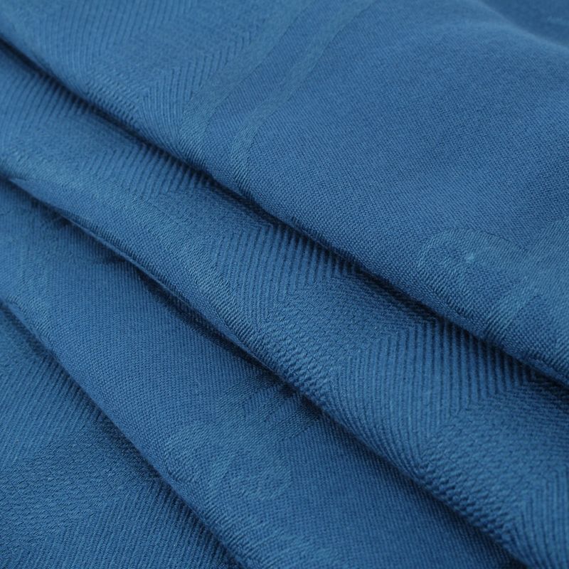 Hermes New Livris Cashmere Silk H Logo Stole Blue