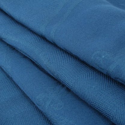 Hermes New Livris Cashmere Silk H Logo Stole Blue