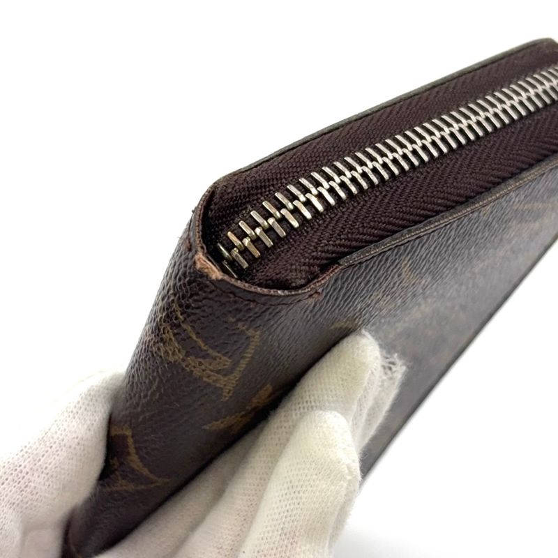 Louis Vuitton Zippy Wallet Monogram Fuchsia PVC Brown Round Zipper Long Wallet