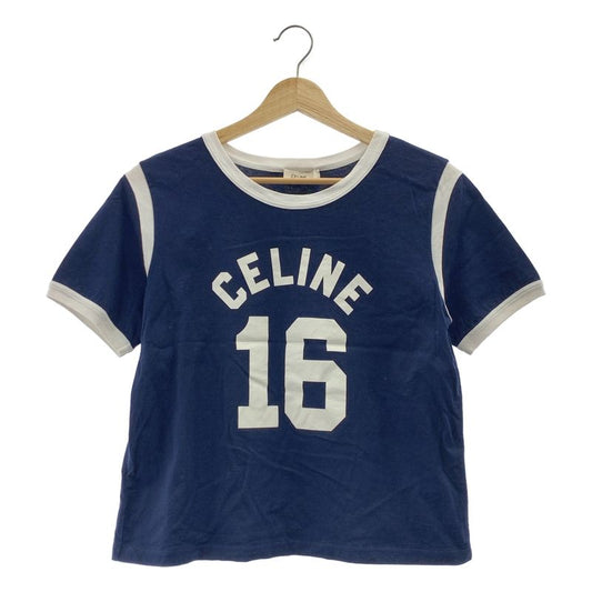 Celine | 2022aw | 16 Boxy Logo Crew Neck T-shirt Cut And Sewn | M | Dark Navy