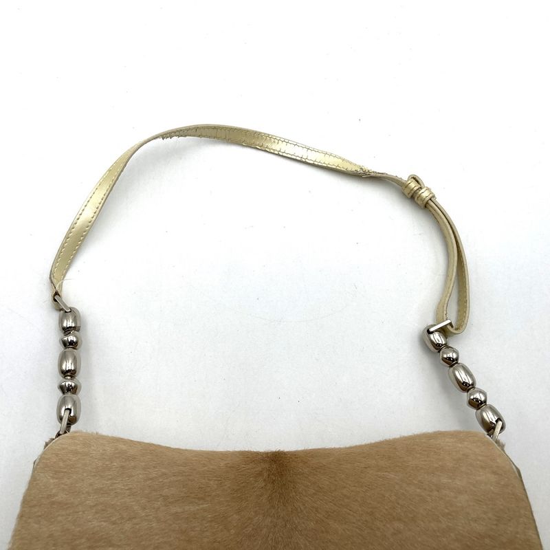 DIOR Handbag Beige Halaco/pvc Maris Pearl Women Men Fashion