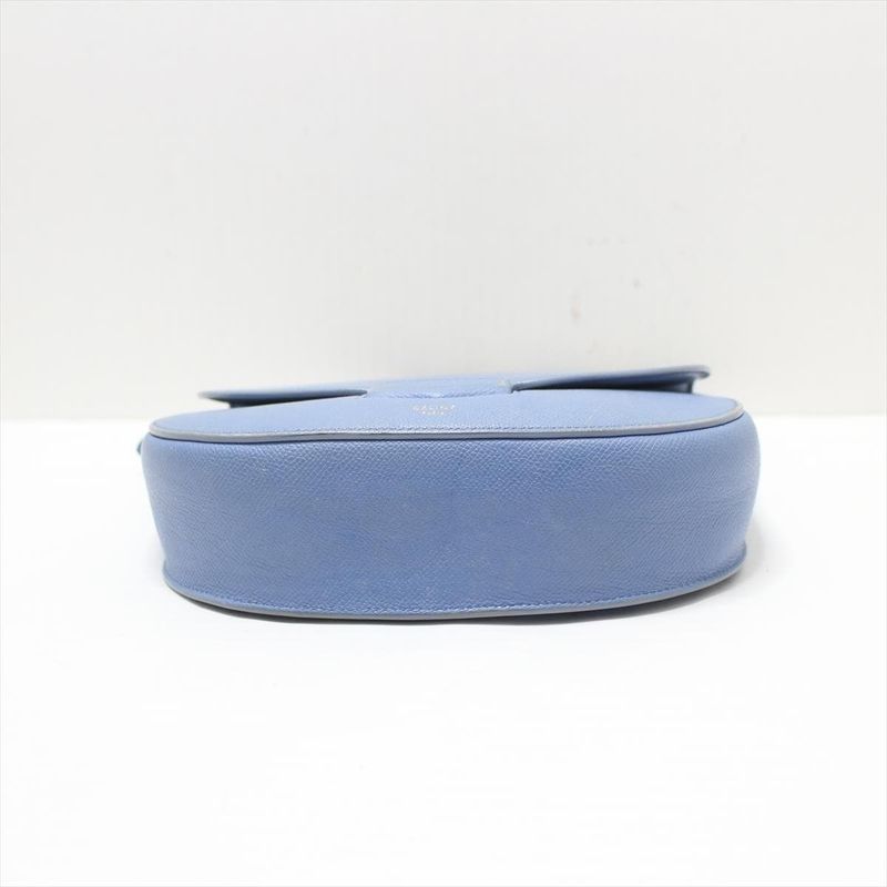Celine Shoulder Bag Trotter Compact Light Blue Leather