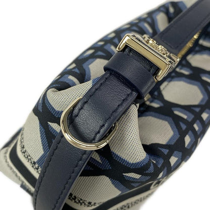 Dior/christian Dior Handbag Diortravel Nomad Pouch Navy And Beige Leather