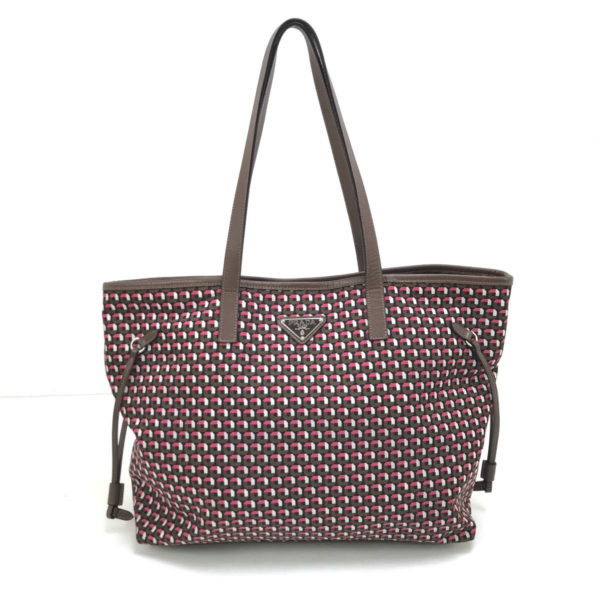 Prada Tote Bag Miss Ing Shoulder Strap Signs of Use Nylon B4001t Red