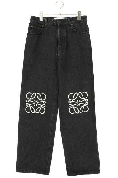 Loewe Anagram Embroidered Wide Denim Pants Men's 46