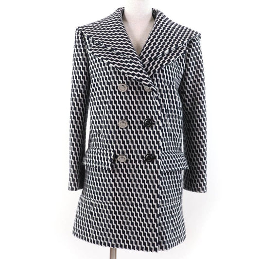 CHANEL P59081v39106 Wool Hexagonal Coco Button Sailor Collar Zigzag Pattern