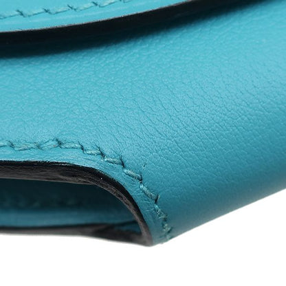 Hermes Shoulder Bag Mini Convoyeur Vosuift Turquoise Silver Hardware Blue