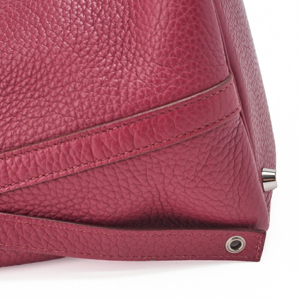 Hermes Picotin Lock PM Handbag Taurillon Clemence Rouge Casaque (silver