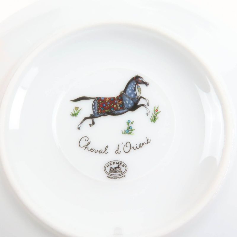 Hermes Chevaldrian Horse Tea Cup And Saucer Set Of 2 Tableware Multi With Box