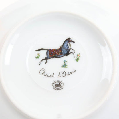 Hermes Chevaldrian Horse Tea Cup And Saucer Set Of 2 Tableware Multi With Box