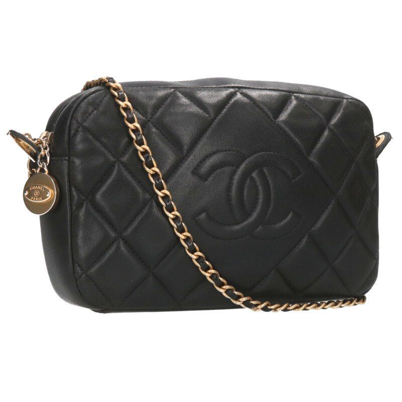 Chanel Diamond CC Lambskin Chain Shoulder Bag Women