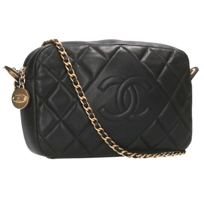 Chanel Diamond CC Lambskin Chain Shoulder Bag Women