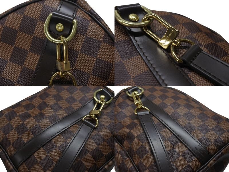 Louis Vuitton Handbag Speedy Bandouliere 30 Brown Damier Canvas Gold — view 5