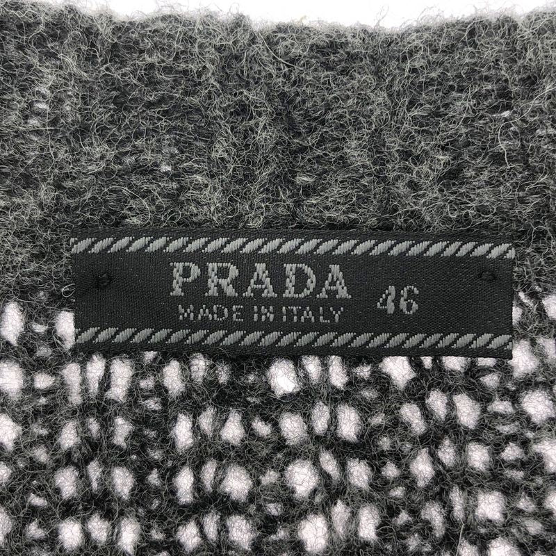 Prada 2006aw Wool Knit Cardigan Umc345 Gray 46