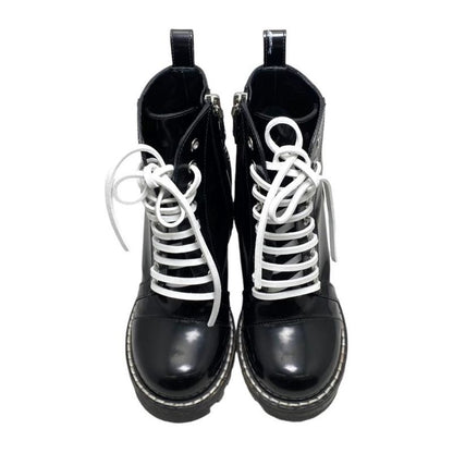 Louis Vuitton Star Trail Ankle Boots 35 1 2 Black White Logo Line Louis Vuitton