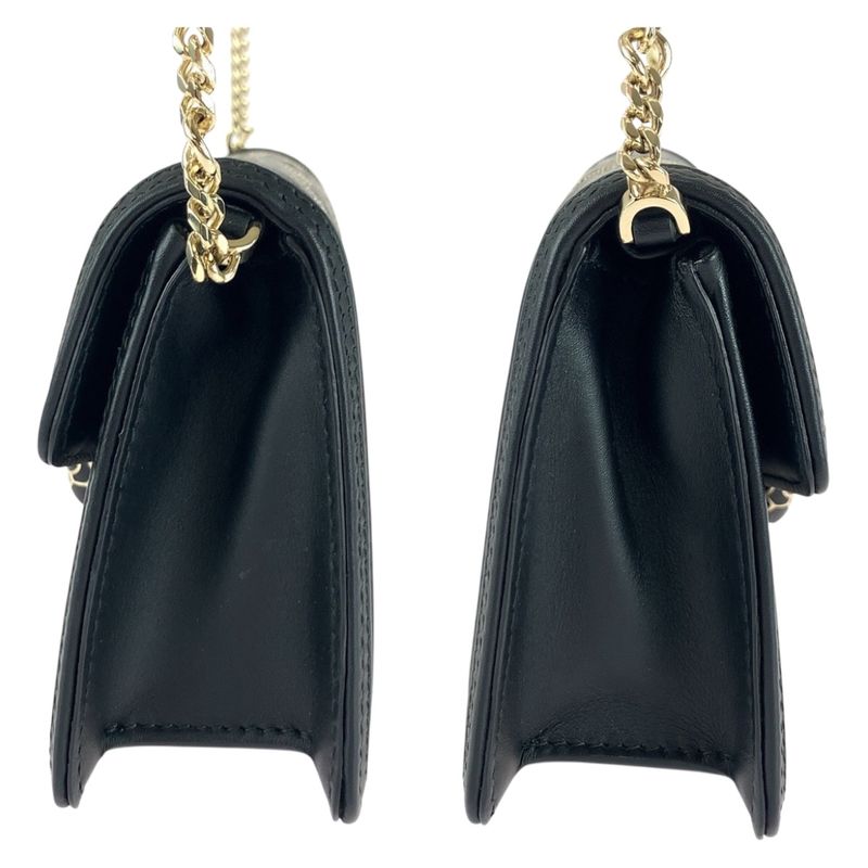 Bvlgari Bulgari Serpenti Diamond Blast Black White Leather Chain Shoulder Bag