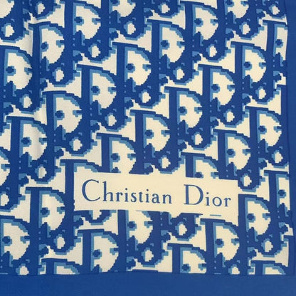 Christian DIOR Scarf Silk Trotter Blue