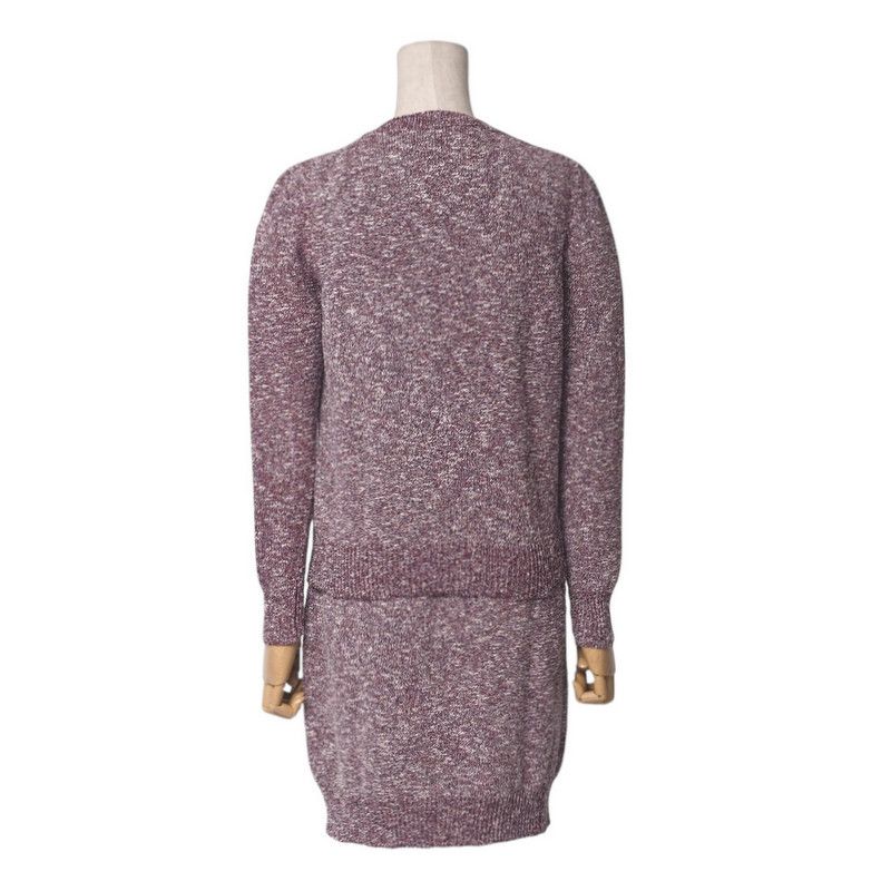 Gucci Ensemble Size S Knit Cardigan Knit Dress GG Logo Lame Red [recommended]