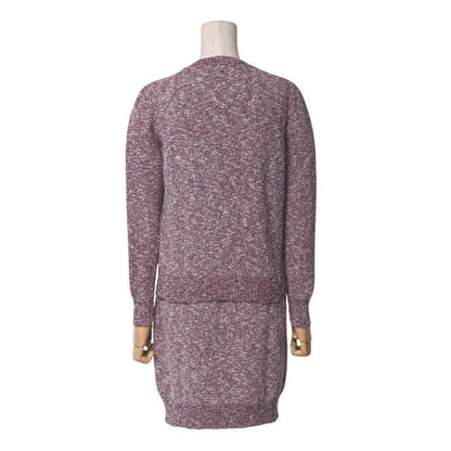 Gucci Ensemble Size S Knit Cardigan Knit Dress GG Logo Lame Red [recommended]