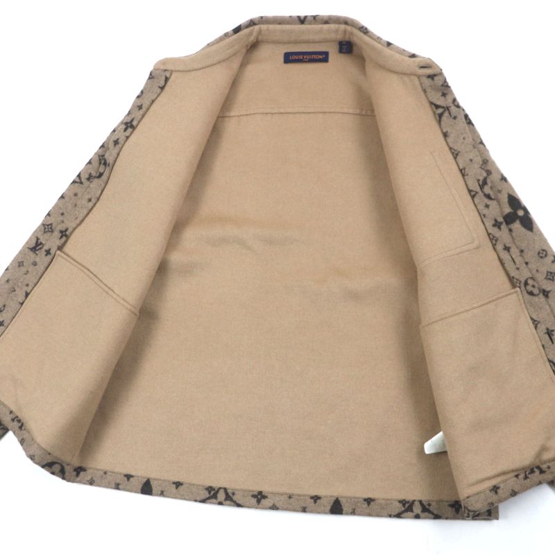  Louis Vuitton 2025 Hsb39w Wool Silk Cashmere Logo Button Monogram Shirt