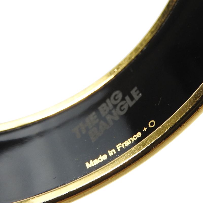 Hermes Bracelet Emile Enamel Metal Greenish Multicolor Gold Hardware O Engraved